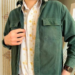 L.L. Bean Green Button-Up